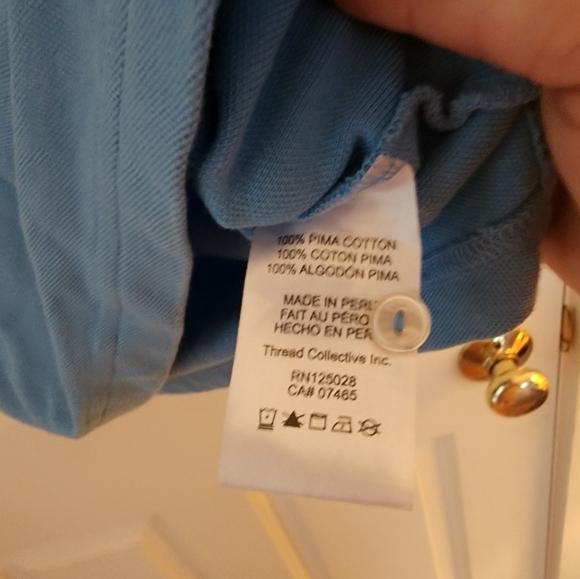 Psycho Bunny Bank Pique Polo Size 4 Darlin Blue Pima Cotton Short Sleeve Collar - Picture 3 of 10